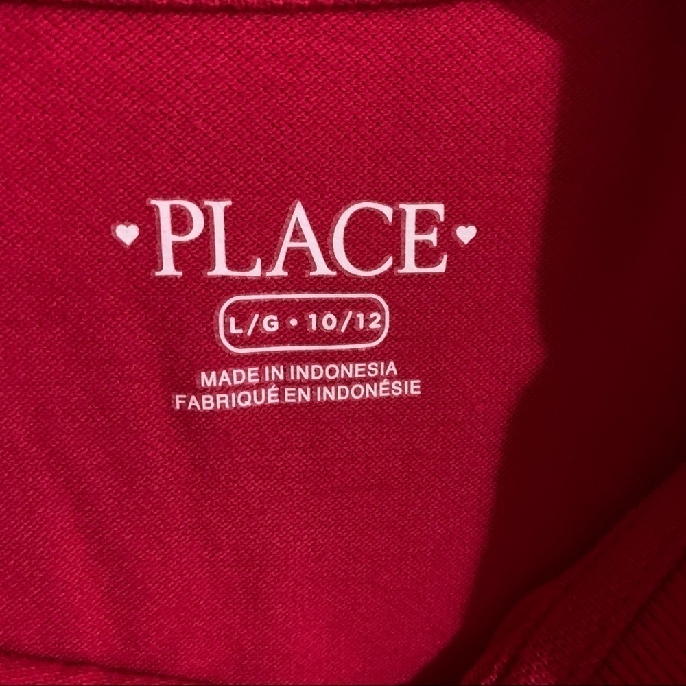 The Children’s Place Stretch Fabric Red Short Sleeve Ruffle Polo. LG 10/12 - Picture 3 of 7